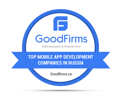 GoodFirms Accredited Iron Water Studio Amongst Top Mobile App Development Companies in Russia
