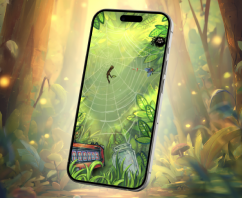 A game about a cute little spider Jump Eat Live