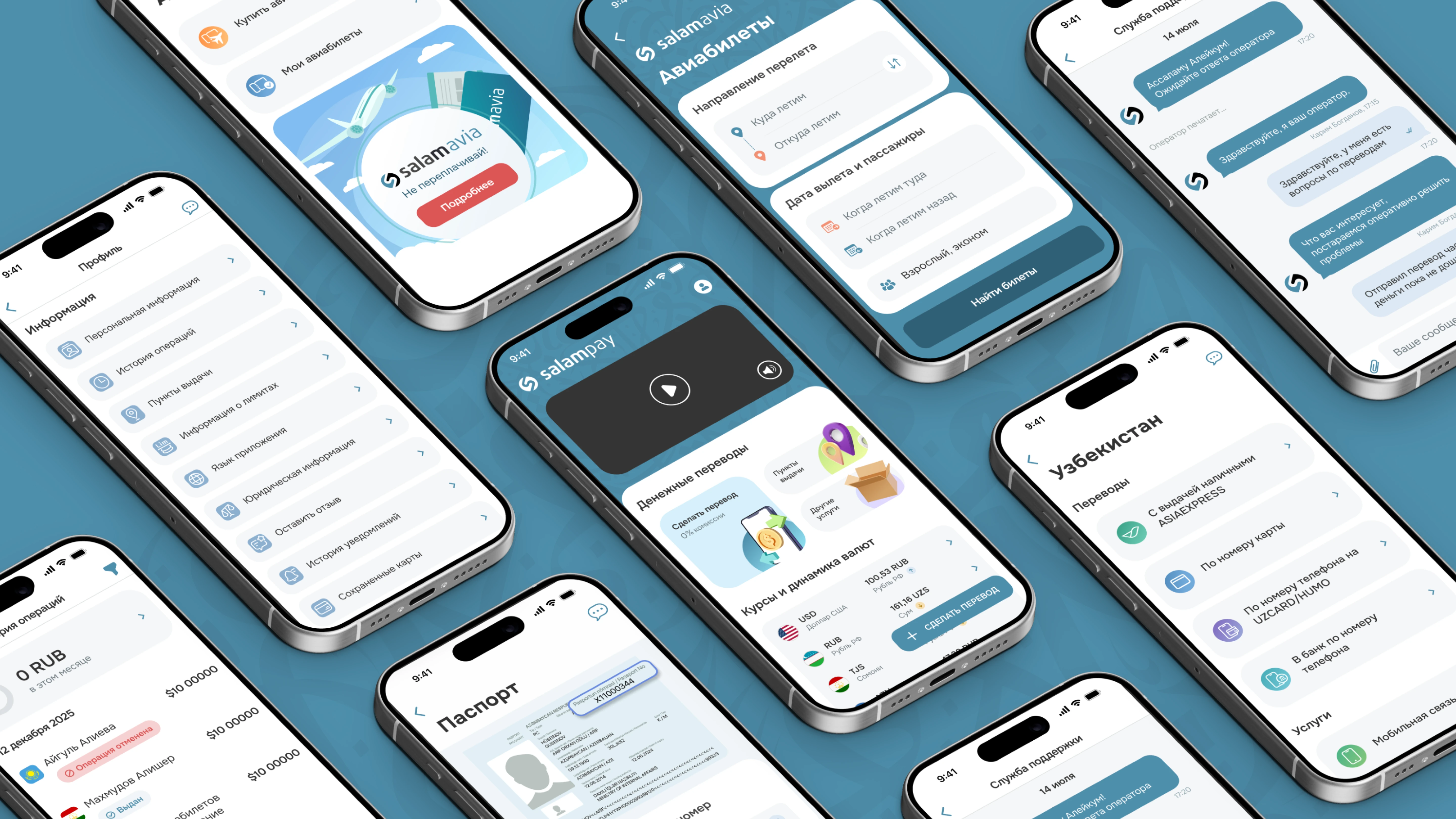 Экраны приложения SalamPay